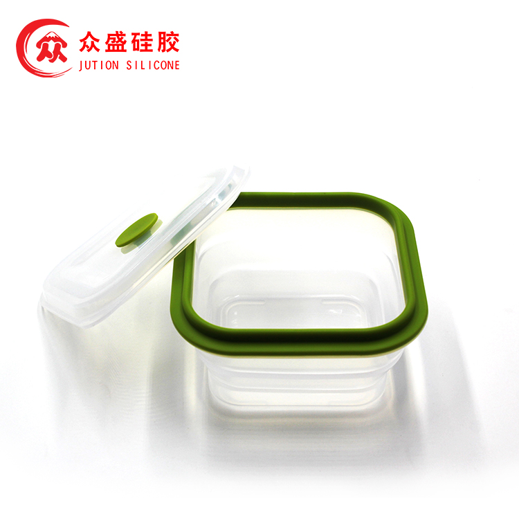 食品级硅胶折叠饭盒